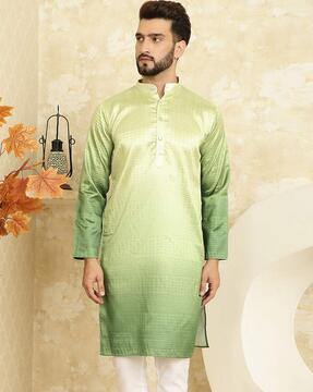 men striped regular fit kurta