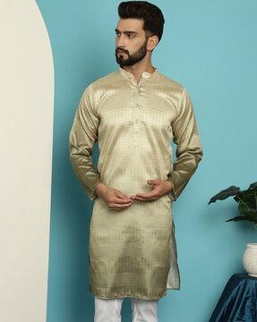 men striped regular fit kurta