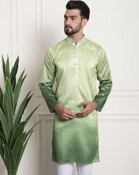 men striped regular fit kurta