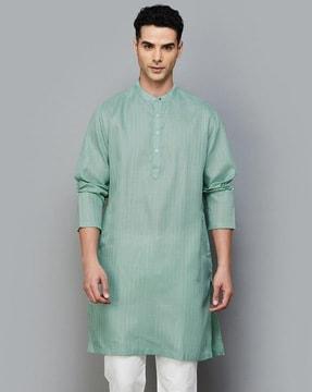 men striped regular fit kurta