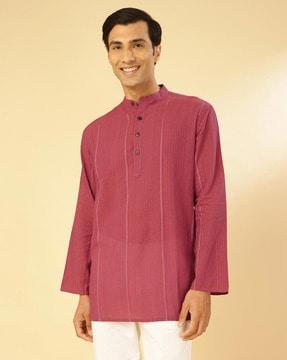 men striped regular fit kurta