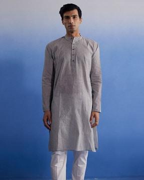 men striped regular fit kurta