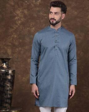 men striped regular fit kurta