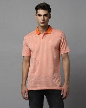 men striped regular fit polo t-shirt