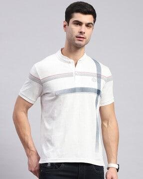 men striped regular fit polo t-shirt