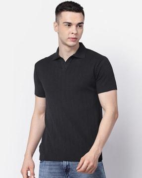 men striped regular fit polo t-shirt