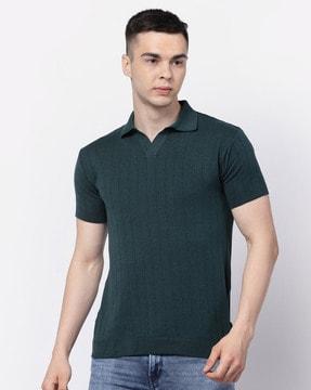 men striped regular fit polo t-shirt