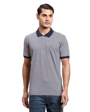 men striped regular fit polo t-shirt