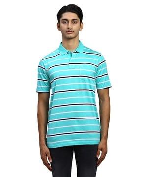 men striped regular fit polo t-shirt