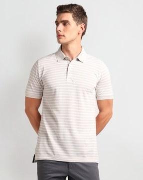 men striped regular fit polo t-shirt