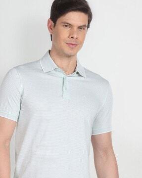 men striped regular fit polo t-shirt