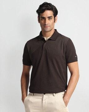 men striped regular fit polo t-shirt