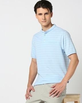 men striped regular fit polo t-shirt