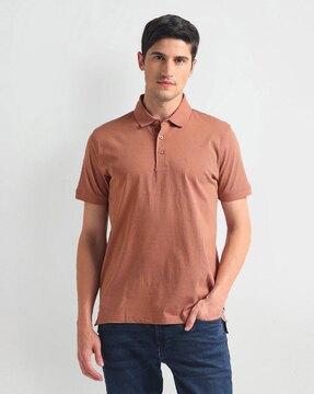 men striped regular fit polo t-shirt