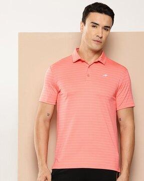 men striped regular fit polo t-shirt