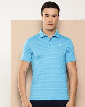 men striped regular fit polo t-shirt