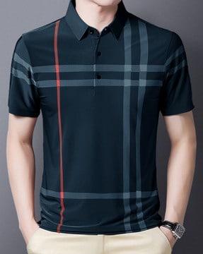 men striped regular fit polo t-shirt