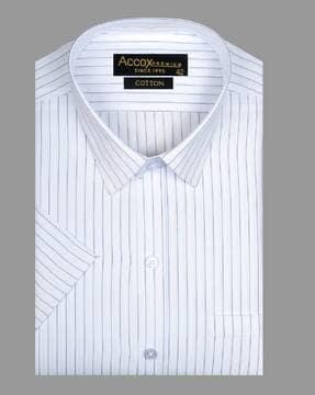 men striped regular fit shirt