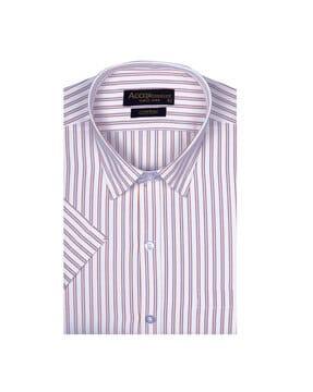 men striped regular fit shirt