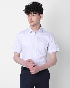 men striped regular fit shirt