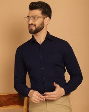 men striped regular fit shirt