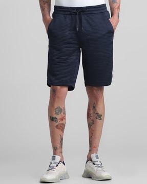 men striped regular fit shorts