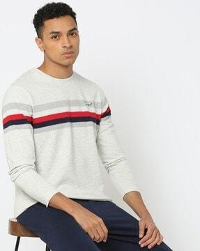 men striped regular fit t-shirt