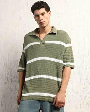 men striped regular fit t-shirt