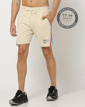 men striped regular fit tennis shorts