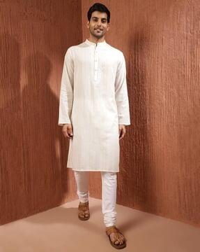 men striped relaxed fit kurta