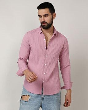 men striped relaxed fit shirt