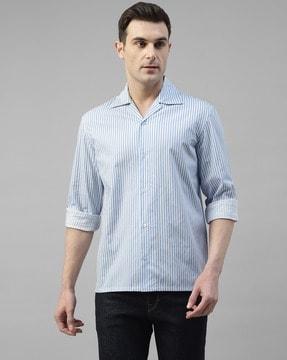 men striped relaxed fit shirt