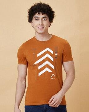 men striped slim fit crew-neck t-shirt-bhtslv23536