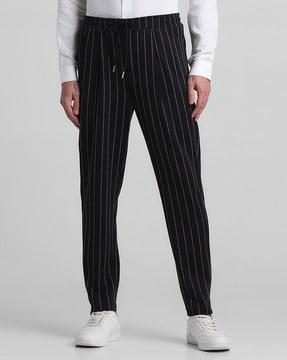 men striped slim fit pants