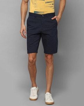men striped slim fit shorts
