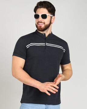 men striped slim fit t-shirt