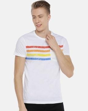 men striped slim fit t-shirt