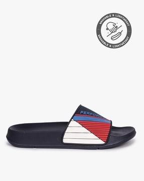 men striped slip-on slides