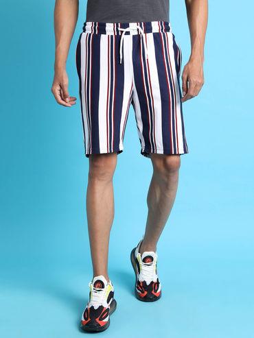 men striped stylish evening and sports shorts