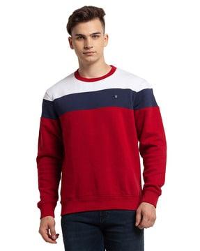 men striped tailored fit sweatshirt