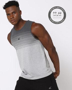 men striped training t-shirt