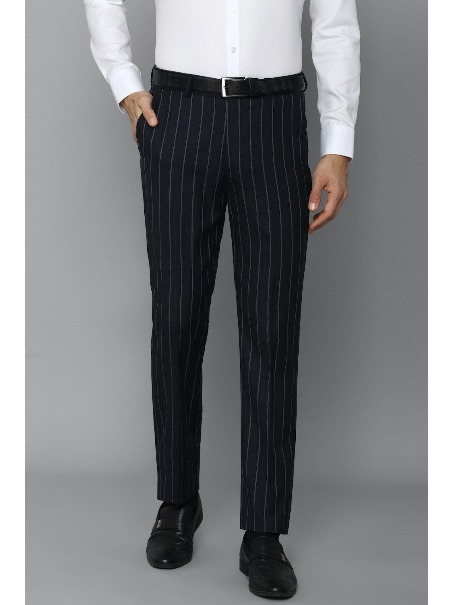 men stripes black trouser