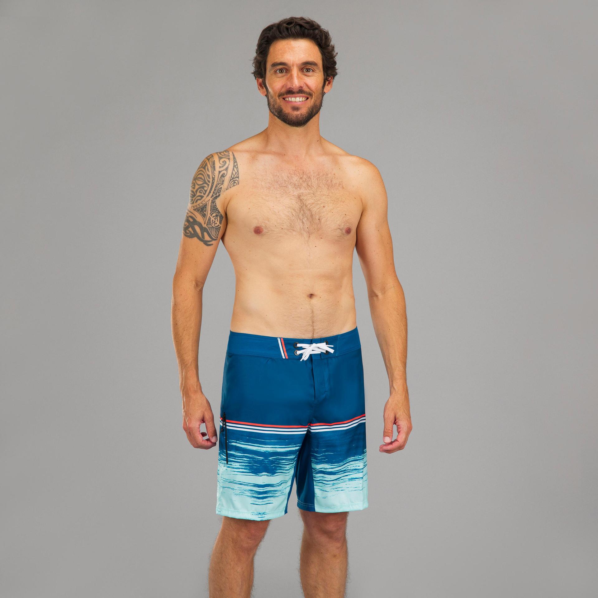 men surfing boardshorts 500 mid radical petrol