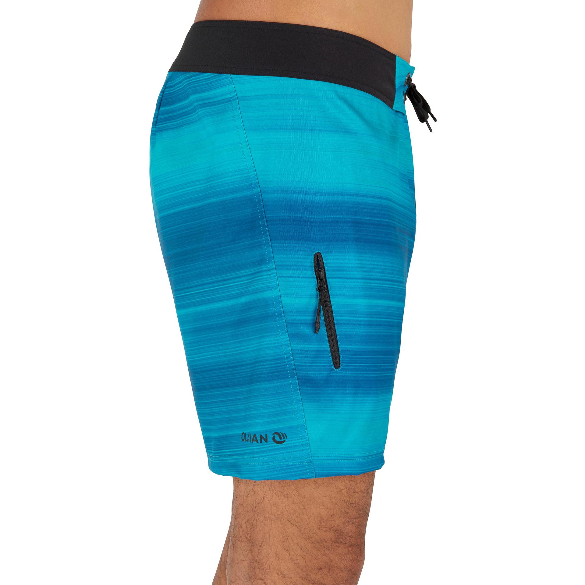 men surfing boardshorts 500 short fast blue