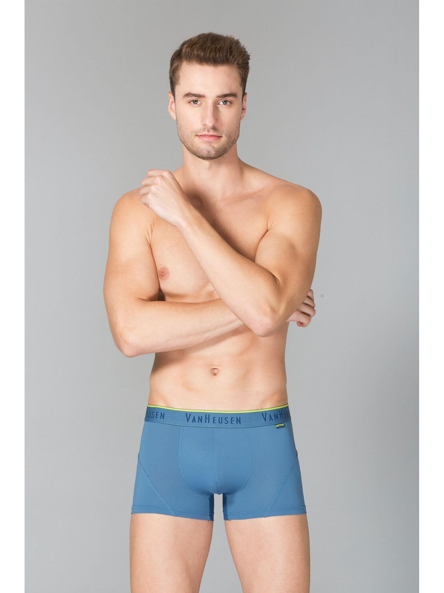 men swift dry & breathable air series active trunks - blue grey