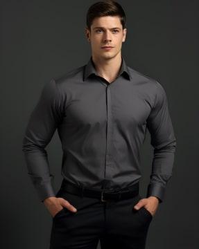 men tailored fit shirt