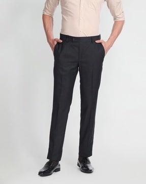 men tailored flat-front trousers