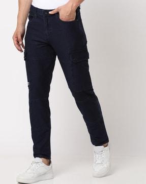 men tapered fit cargo jeans