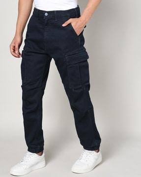 men tapered fit cargo jogger pants