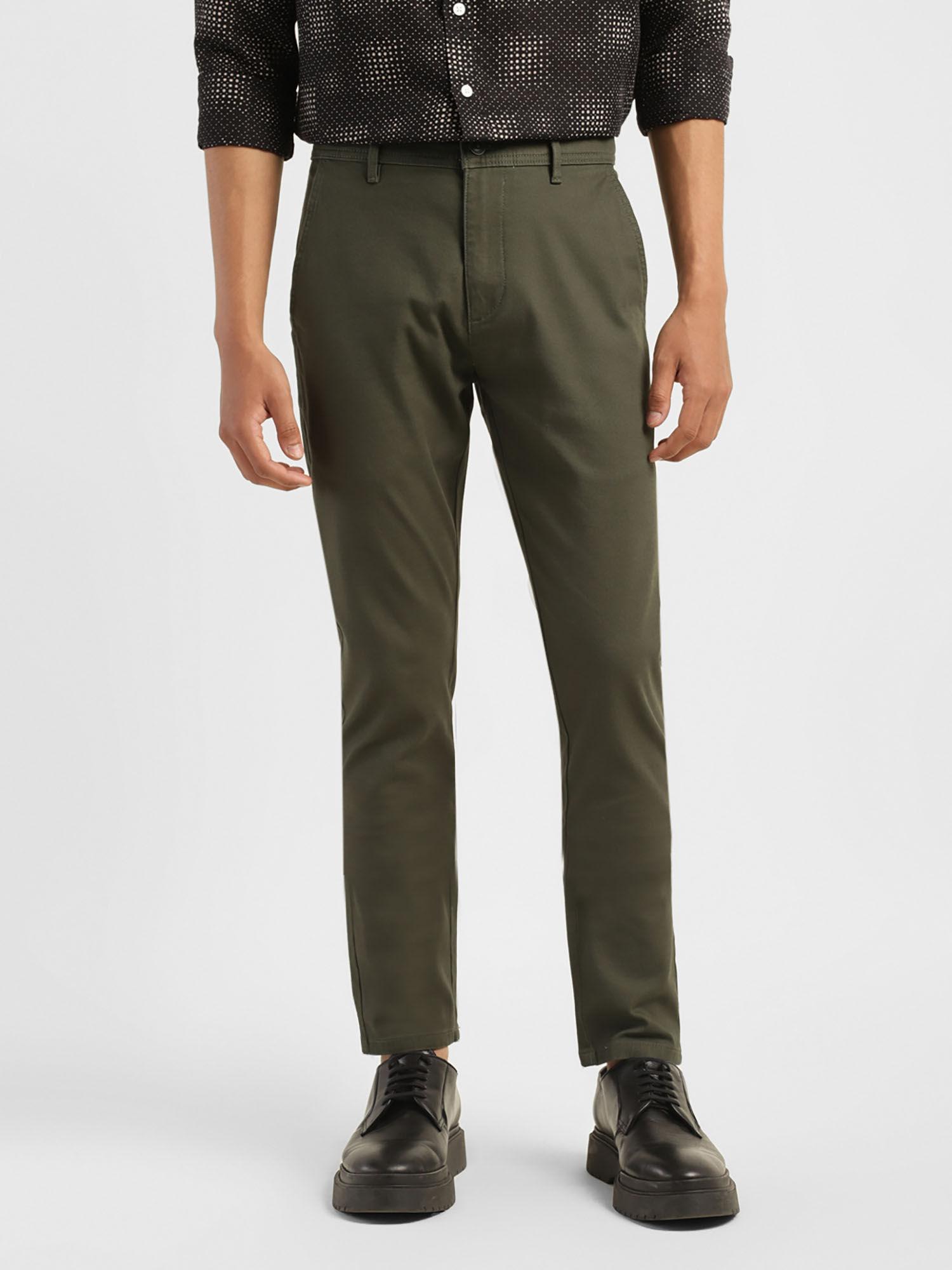 men tapered fit chinos trousers
